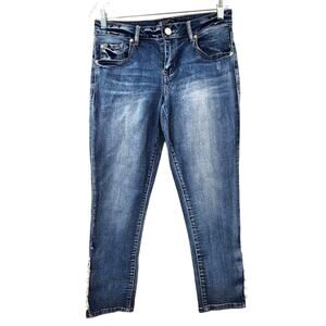BOOM BOOM JEANS Pearl Detail Denim Jeans Juniors Size 13
